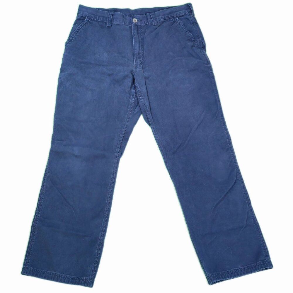 Duluth Trading Co. Men's Pants - Classic/Relaxed‎ Fit - Heavy Wash Blue W36